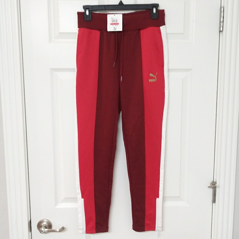 Puma Retro Track Pants Pomegranate